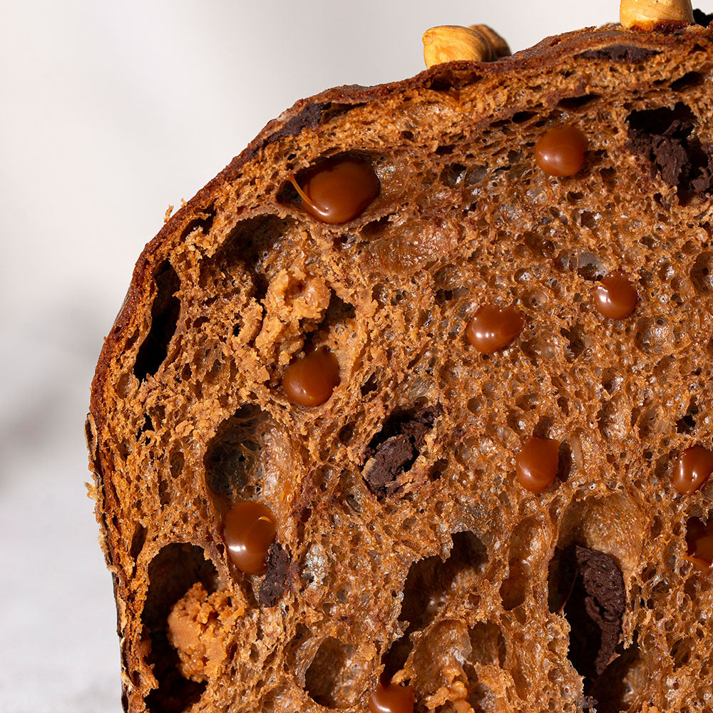 PANETTONE GIANDUIA CON CREMA SPALMABILE IN SAC À POCHE ALLA GIANDUIA